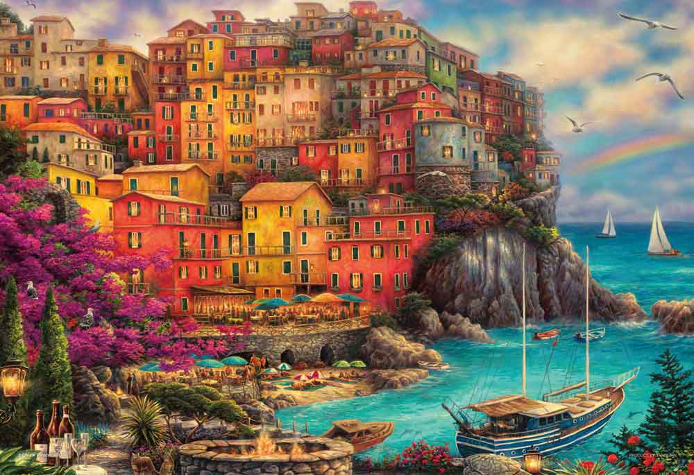 コンパクトピースパズル　リヴィエラ海岸の宝石箱
