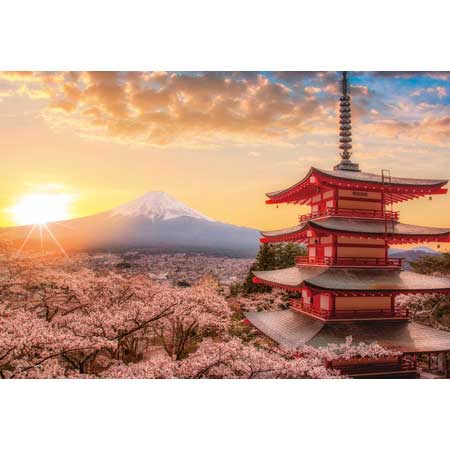コンパクトピースパズル　春暁の富士山と桜（山梨）