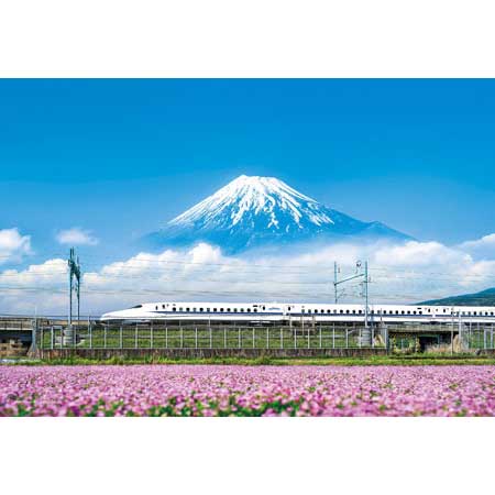 コンパクトピースパズル　れんげの花と富士山（静岡）