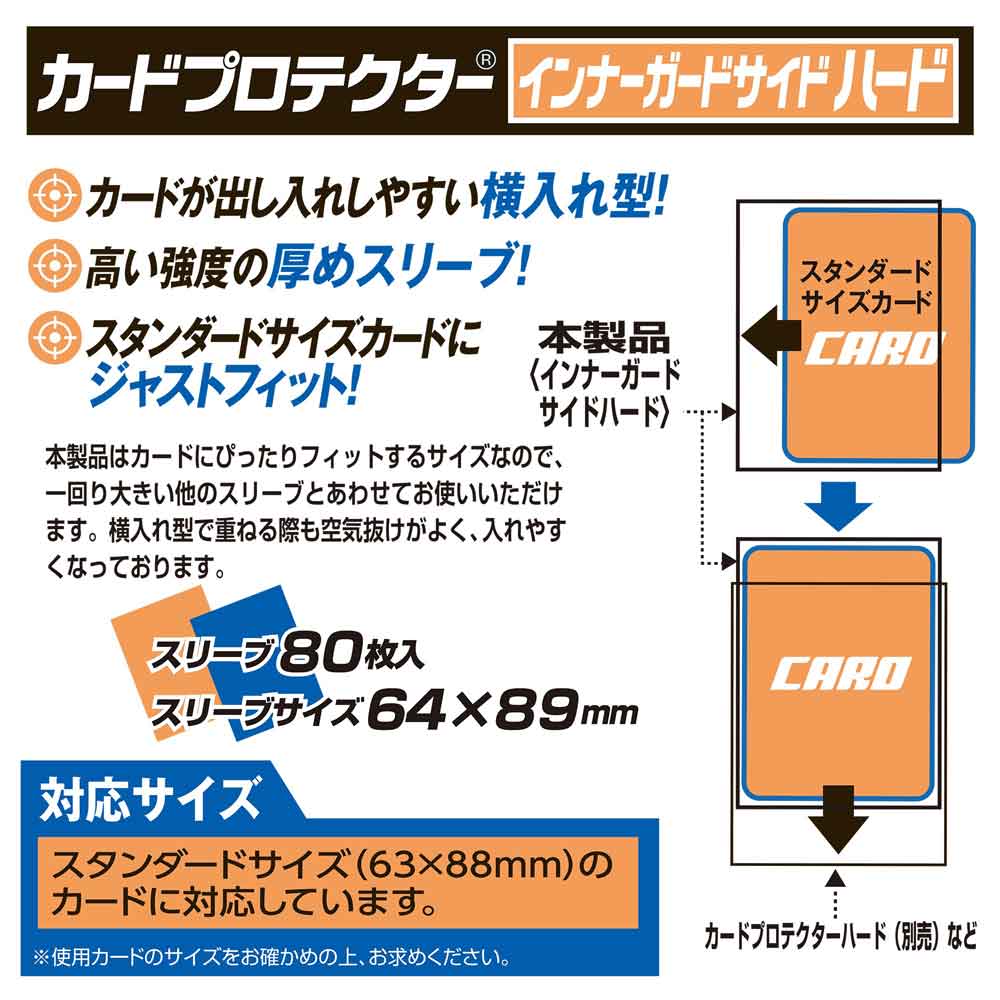 カードプロテクターインナーガードサイドハード説明